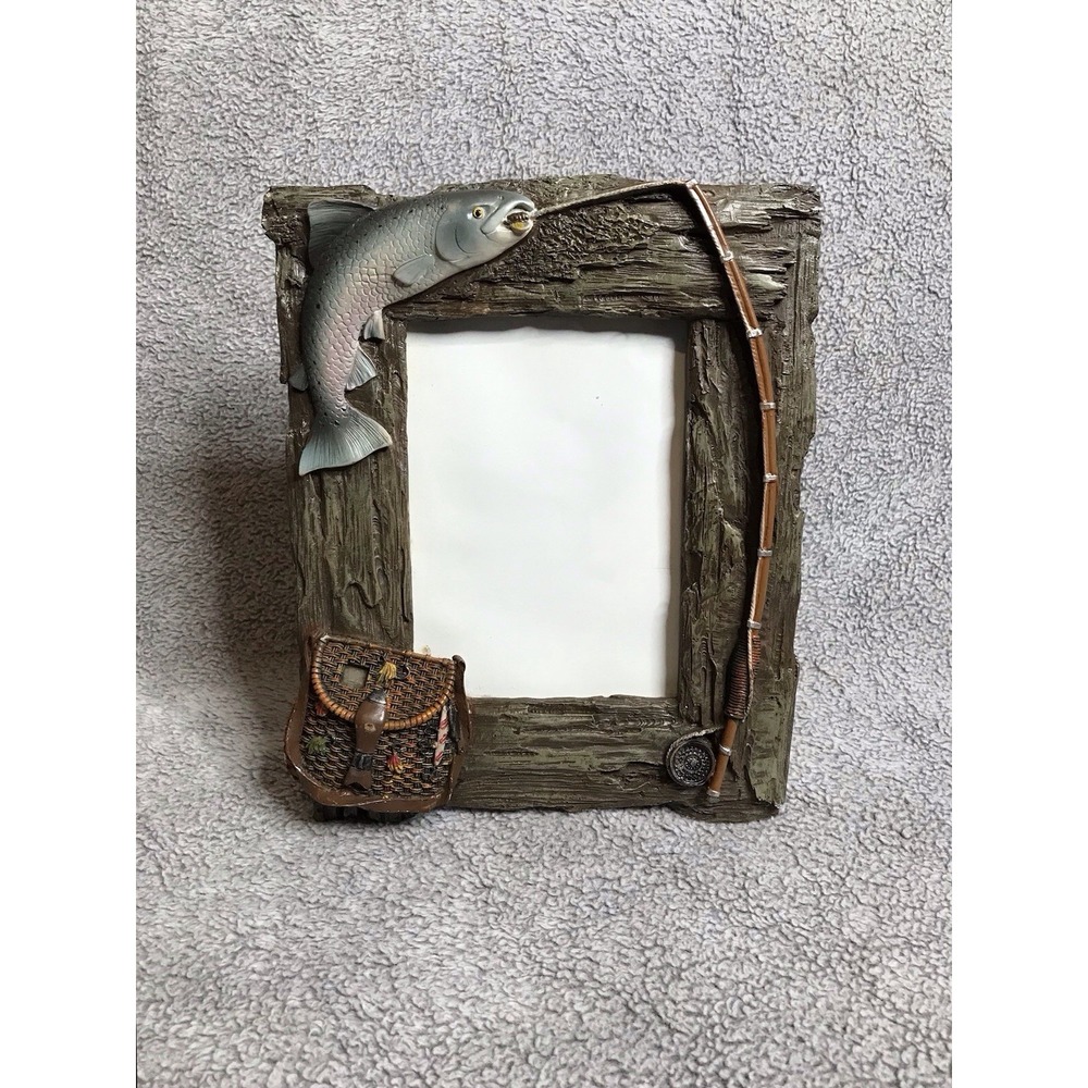 River's Edge 3D Fly‎ Fishing Photo Frame Rod Reel Trout 4x6 Photo